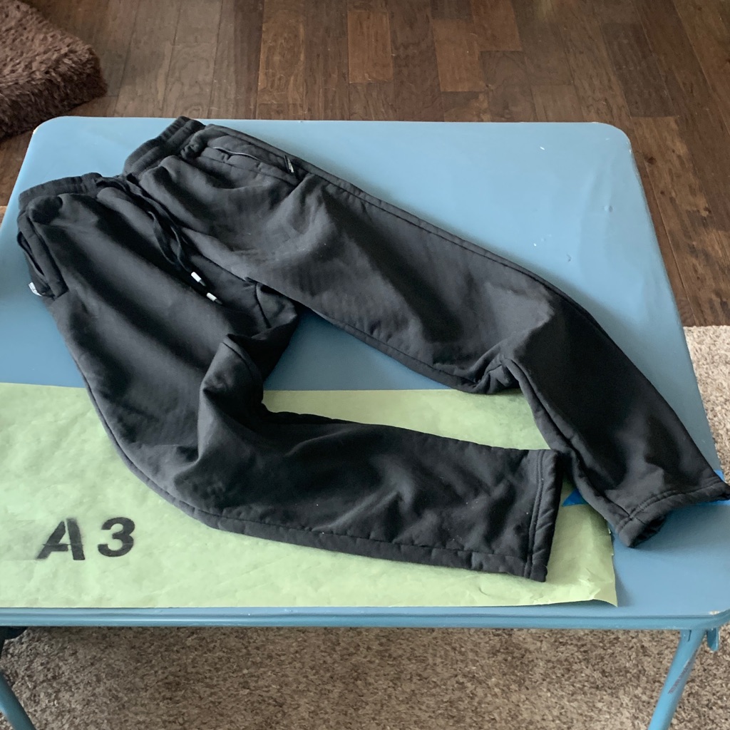Kids Black Fleece Lined Joggers